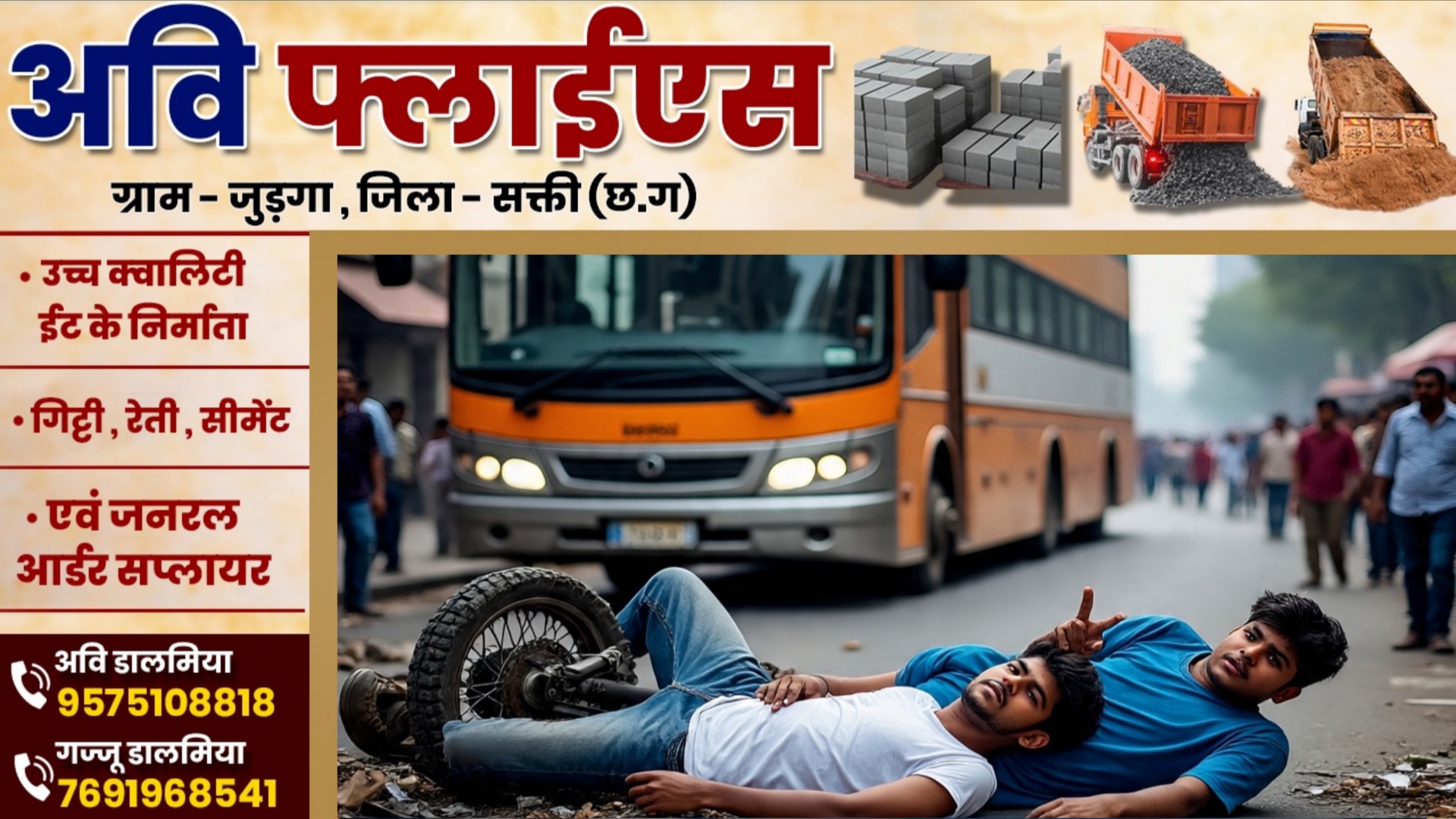 स्लीपर कोच बस ने बाईक सवारो को मारी टक्कर , हादसे में दो युवकों की मौत