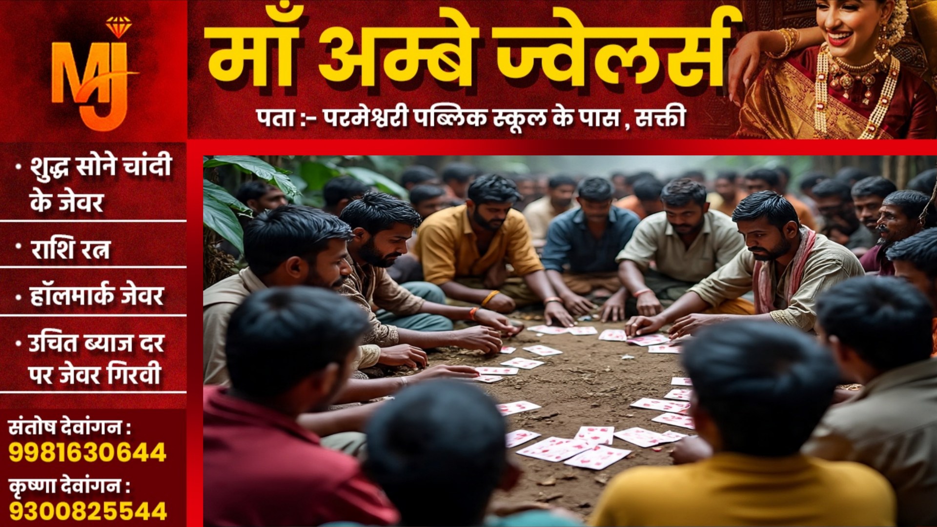 सक्ती - जैजैपुर के ग्राम करूवाडीह में तीन लोग मिलकर चला रहे है जुए का बड़ा अड्डा, रोज लाखो का लगता है दांव