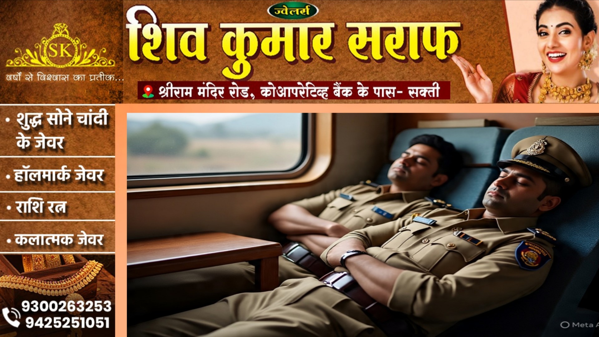 चलती ट्रेन से चाम्पा और भाटापारा स्टेसन के बीच ASI और प्रधान आरक्षक का पिस्टल और मैगजीन चोरी , जांच जारी