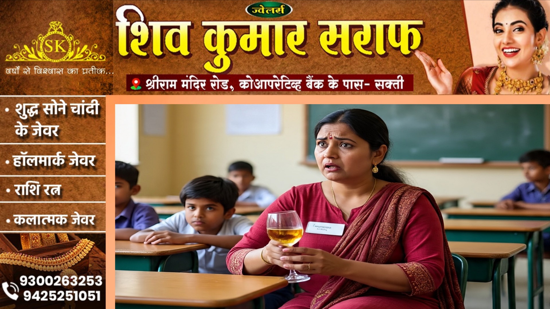 जांजगीर चाम्पा - नशे के हालत में स्कूल आना महिला प्रधान पाठक को पड़ा भारी, हुई सस्पेंड