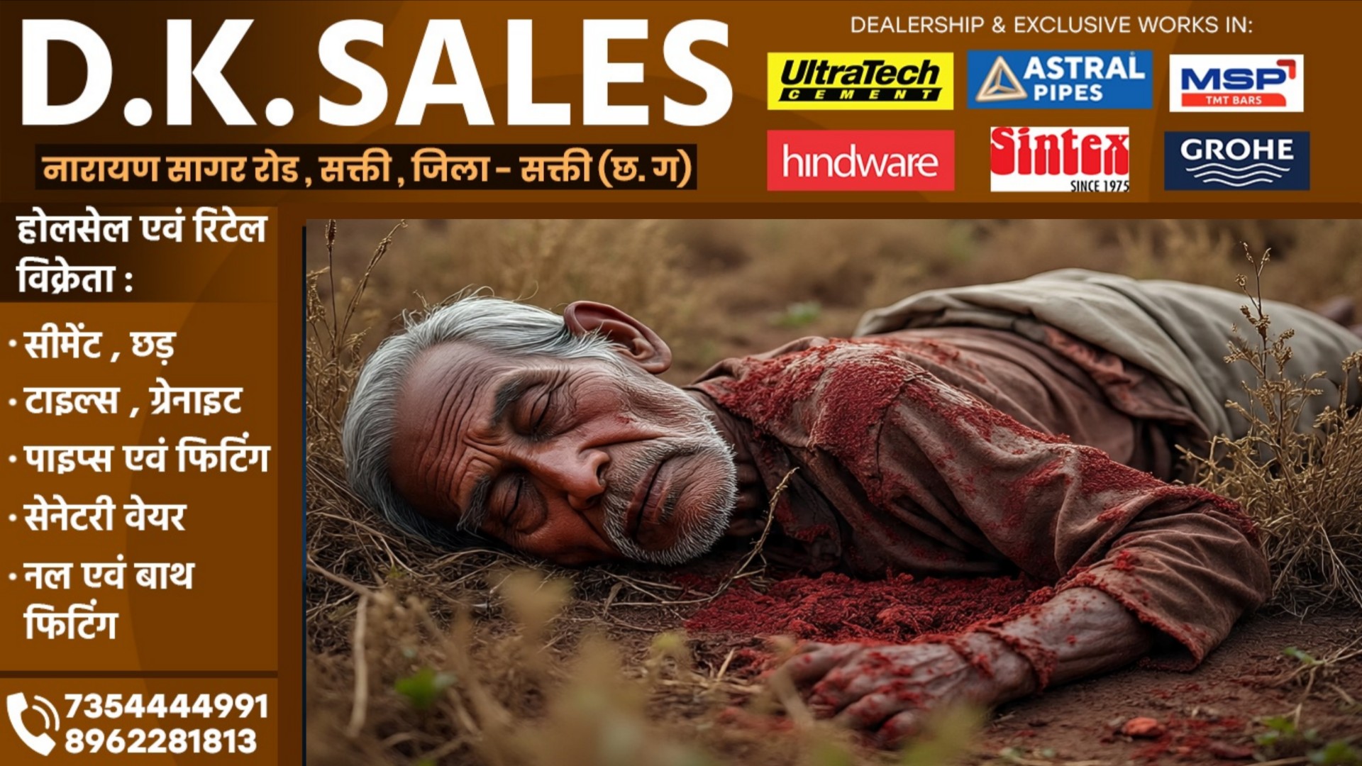 छत्तीसगढ़ - खेत मे खून से सनी बुजुर्ग की लाश मिलने से मची सनसनी, पुलिस जांच में जुटी