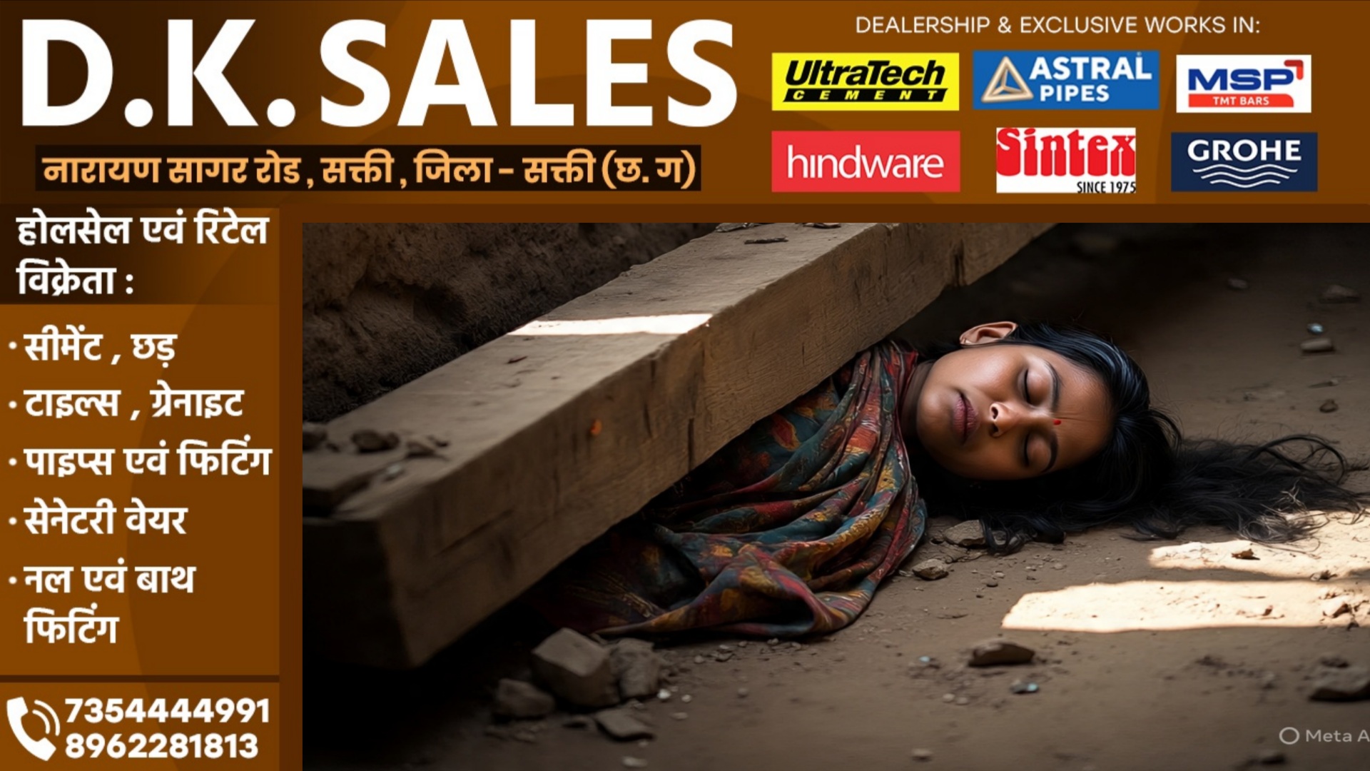 छत्तीसगढ़ - निर्माणाधीन मंदिर की बीम गिरी, बीम में दबकर गर्भवती महिला की मौत