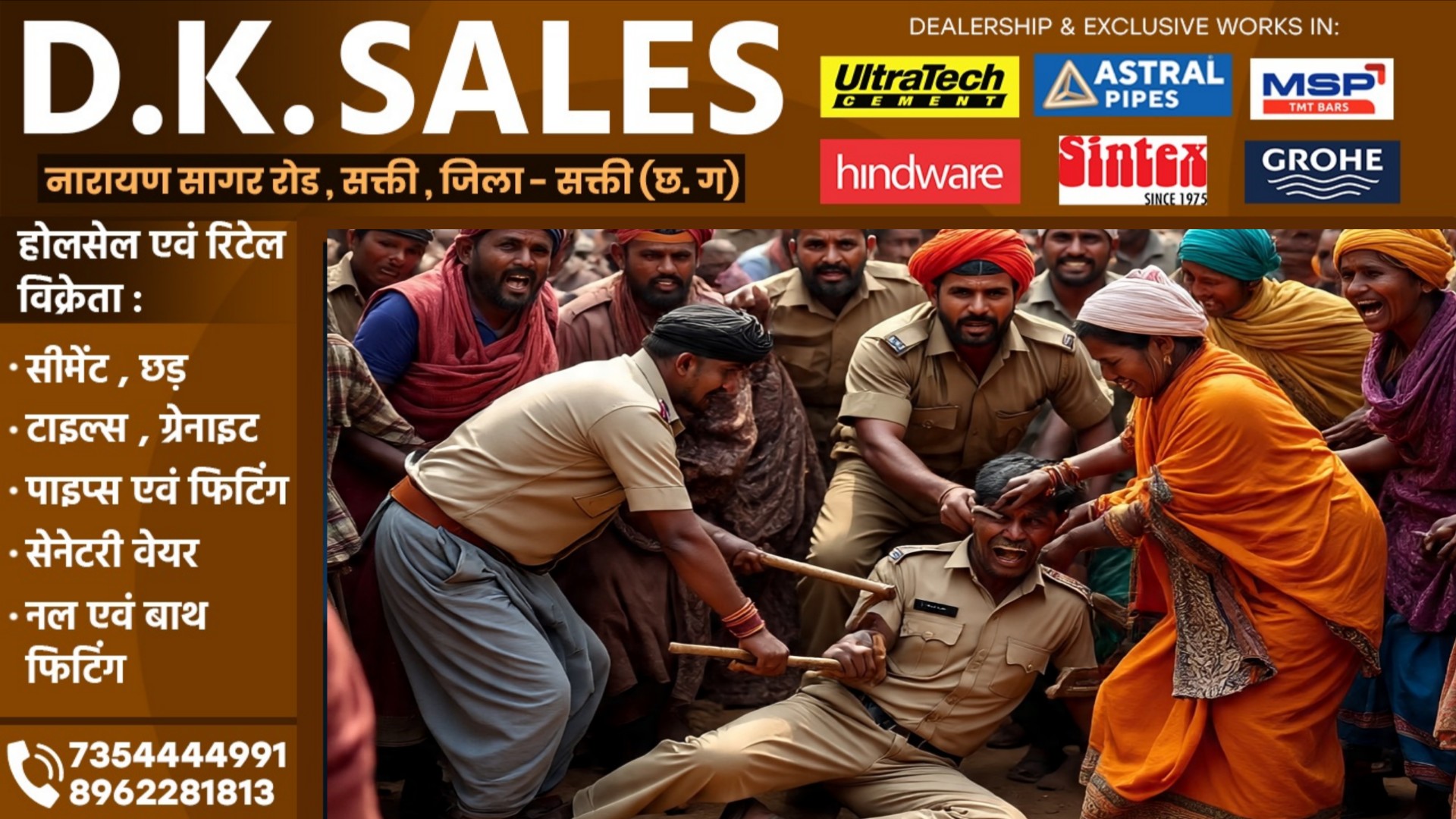 छत्तीसगढ़ - पेट्रोलिंग करने गांव पंहुचे पुलिस टीम पर जानलेवा हमला, तीन आरक्षकों को आई गंभीर चोट