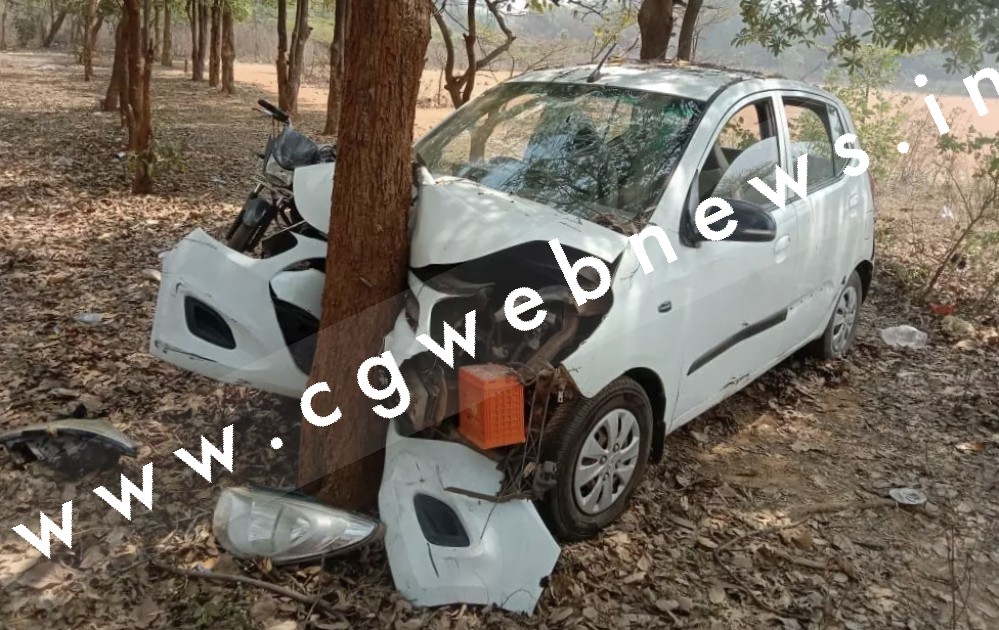 राजधानी रायपुर के खेल मैदान में रईसजादी सीख रही थी कार चलाना , एक को दी मौत और तीन को भेजा हॉस्पिटल