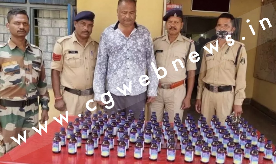 भारी मात्रा में प्रतिबंधित नशीली कफ सिरप के साथ एक आरोपी गिरफ्तार 