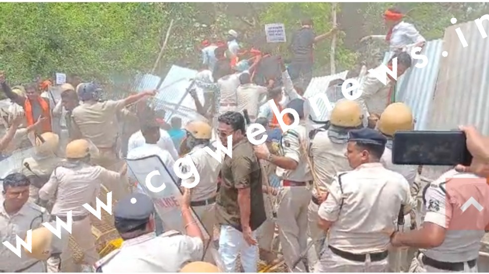 छत्तीसगढ़ भर में भाजपा का जेल भरो आंदोलन , जांजगीर में कई दिग्गज नेता गिरफ्तार