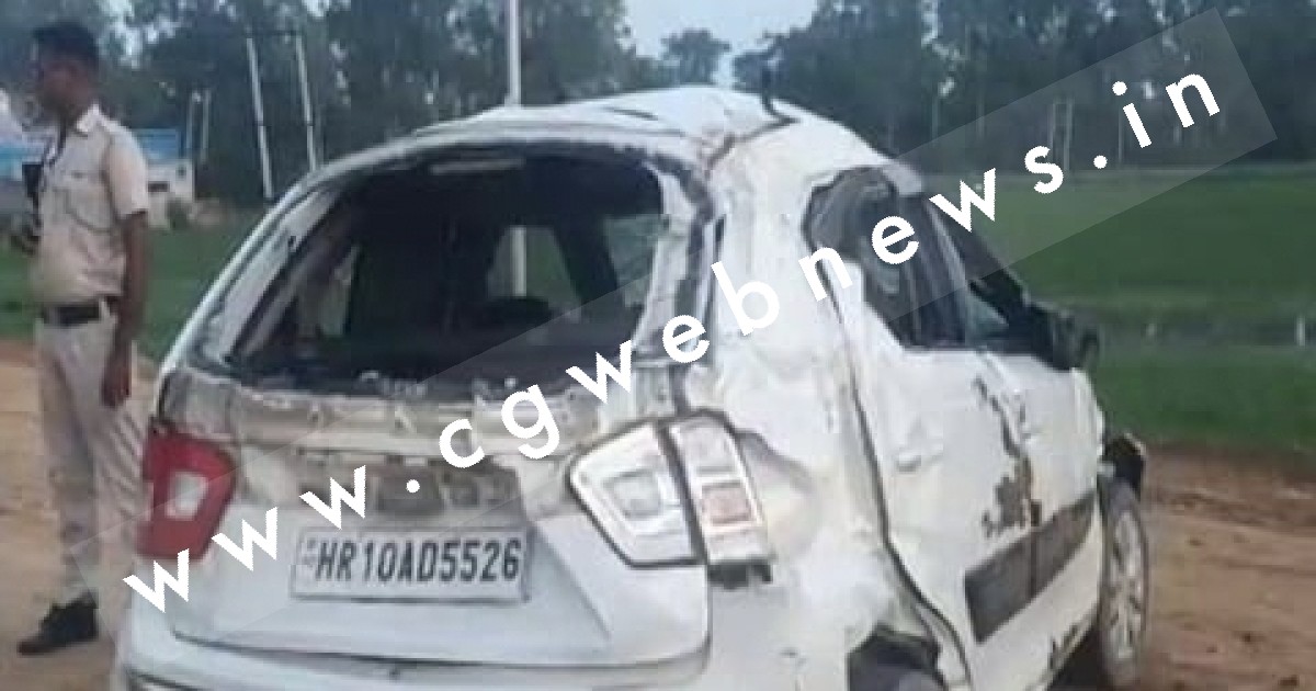 बड़ा सड़क हादसा , तेज रफ्तार कार पलटी , एक पुलिसकर्मी की मौत और 4 की हालत गंभीर