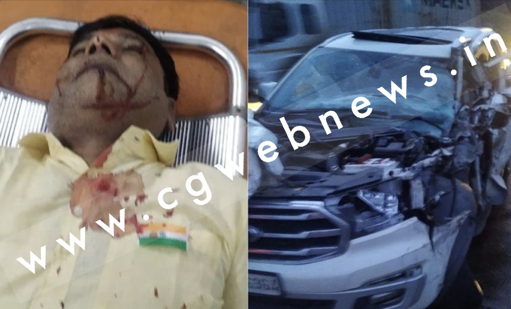 सड़क हादसे में पूर्व विधायक गंभीर रूप से घायल , SUV के उड़े परखच्चे , एक्सप्रेस वे में हुआ हादसा