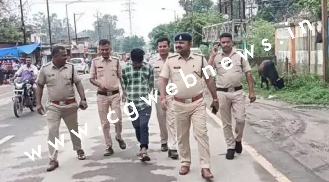 छत्तीसगढ़ पुलिस ने एक बार फिर निकाला आदतन अपराधी का जुलूस , निकल गई डॉन बनने की ख्वाहिश