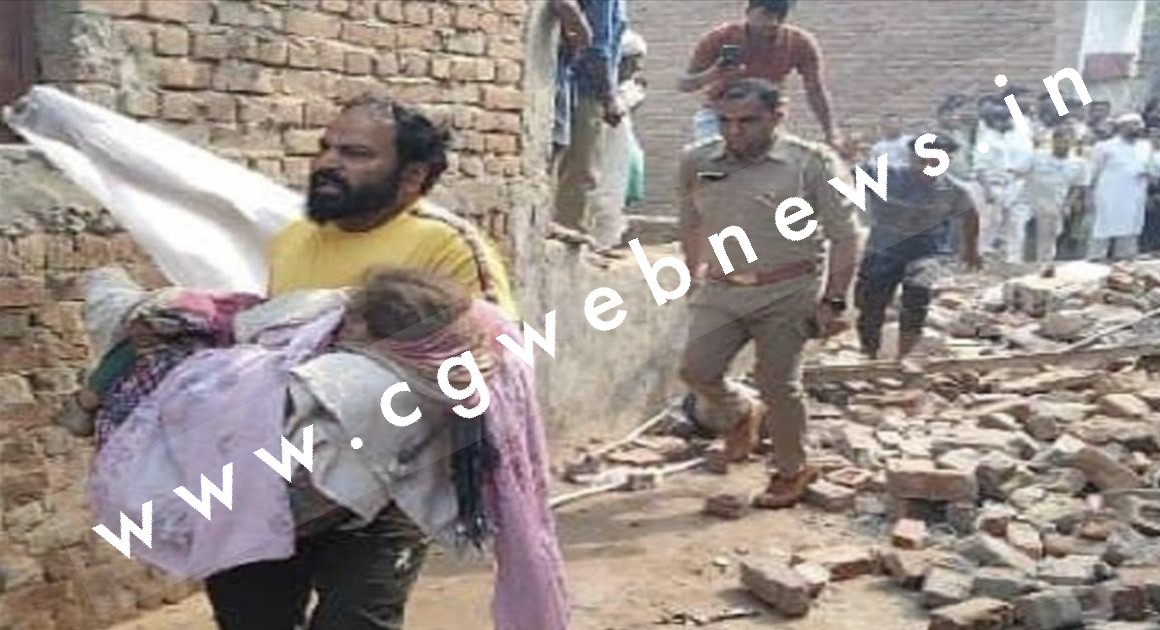 रसोई गैस सिलेंडर फटने से मकान ढहा , 2 बच्चों सहित तीन की मौत , राहत और बचाव कार्य जारी