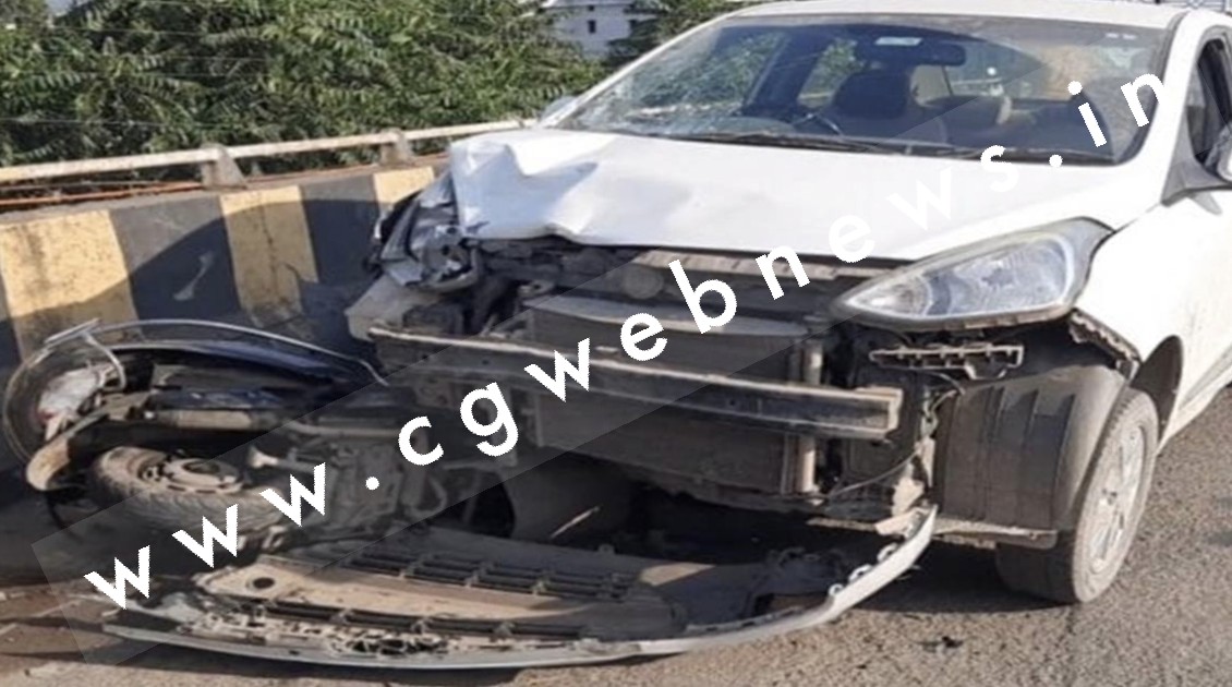 छत्तीसगढ़ - मोबाईल में बात करते हुए कार चला रहा था युवक , बाइक और स्कूटी सवार को मार दी टक्कर