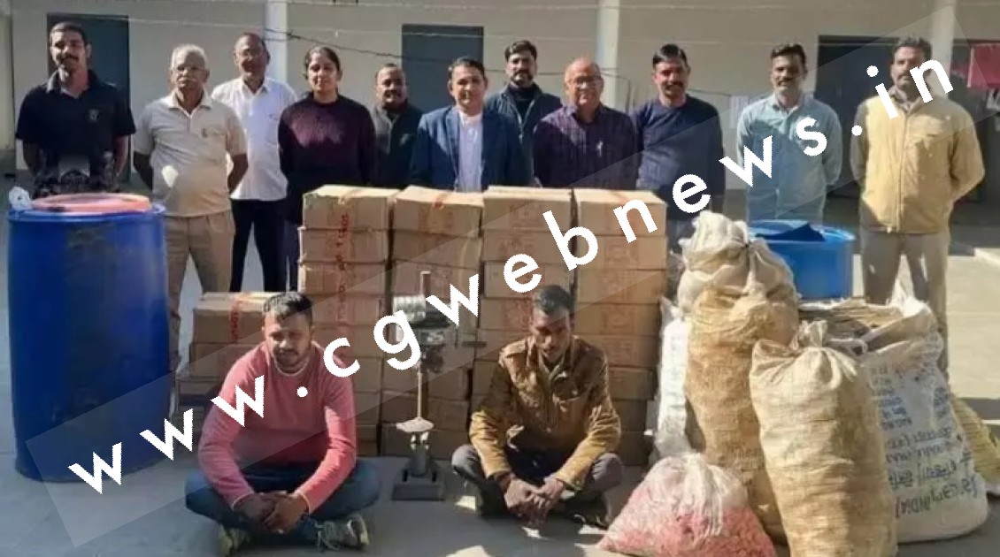 नकली शराब बनाने की फैक्ट्री पर आबकारी विभाग का छापा , 33 कार्टून नकली शराब के साथ दो आरोपी गिरफ्तार