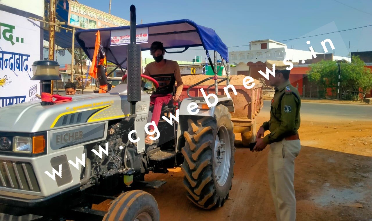 जांजगीर चाम्पा - खनिज और पुलिस विभाग की ताबड़तोड़ कार्यवाही , अवैध खनिज परिवहन करते  34 वाहन जप्त