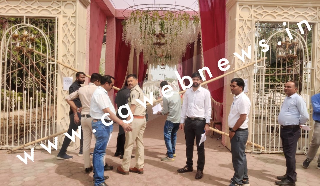 जांजगीर चाम्पा जिले से बड़ी खबर , हॉटल ड्रीम पॉइंट का मैरिज लॉन सील , कलेक्टर के निर्देश पर SDM ने की कार्यवाही