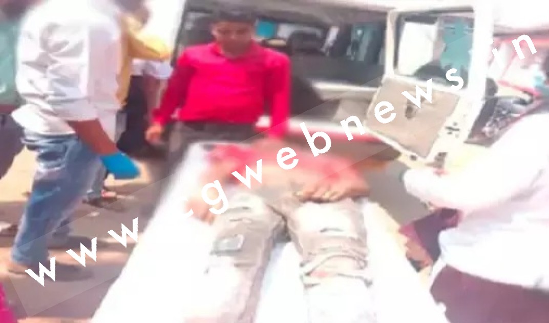 जांजगीर चाम्पा - तेज रफ्तार बस ने बाईक सवार को मारी टक्कर , एक युवक की मौके पर ही मौत