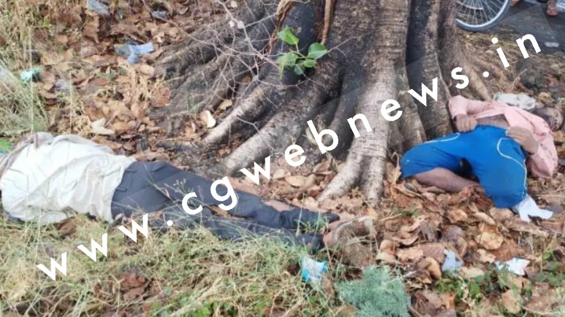 छत्तीसगढ़ - बारिश से बचने के लिए पेंड़ के नीचे बैठे दो ग्रामीणों पर गिरी बिजली , मौके पर ही दोनो की मौत
