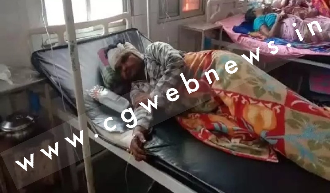 छत्तीसगढ़ - भालू ने मजदूर पर किया हमला , सिर पर आए 35 टांके , हालत गंभीर 
