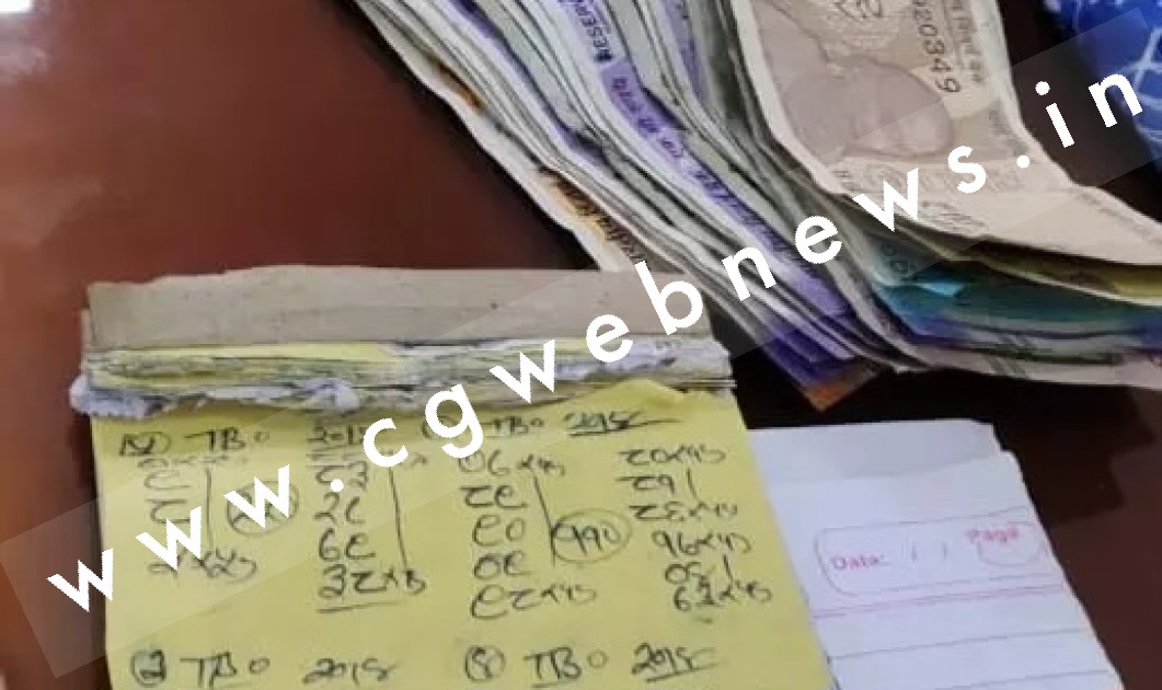 छत्तीसगढ़ - अंक सट्टा खिलाते 03 सटोरिये गिरफ्तार , अलग अलग जगहों पर की गई कार्यवाही