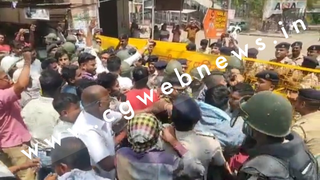 अकलतरा में तनाव जैसे हालात , नगरबंद , स्टेसन पुलिस छावनी में तब्दील , पुलिस के साथ झूमाझटकी की भी खबर