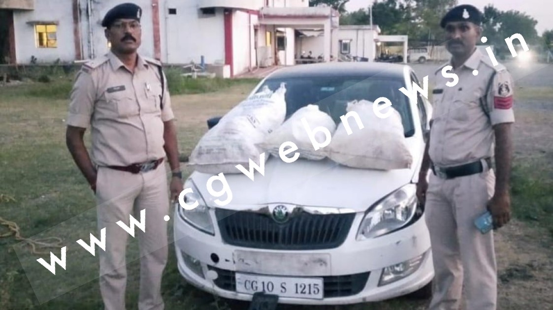 जांजगीर चाम्पा - लावारिस हालत में खड़ी थी स्कोडा कार ,  डिक्की खोलते ही पुलिस वालों के उड़ गए होश