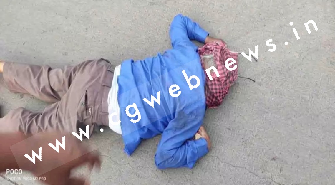 छत्तीसगढ़ - ट्रक की टक्कर से बाईक सवार की मौत , आक्रोशित लोगों ने किया चक्काजाम