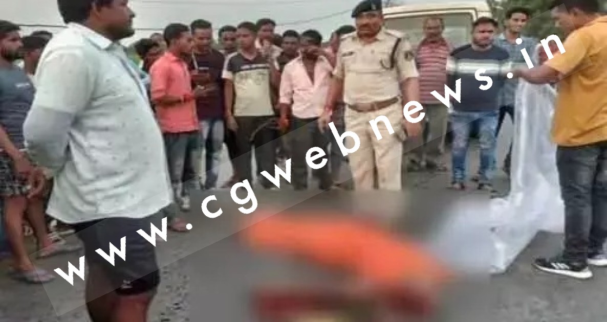 जांजगीर चाम्पा - तेज रफ्तार ट्रेलर की चपेट में आकर बाईक सवार मेकेनिक की मौके पर ही मौत
