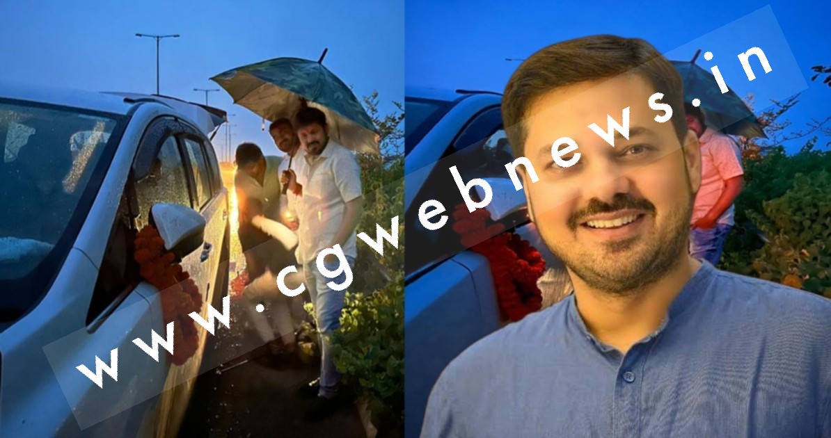 सक्ती से रायपुर जाते वक्त छत्तीसगढ़ी सुपरस्टार अनुज शर्मा हादसे का शिकार , कार के दोनो पहिये हुए ब्लास्ट