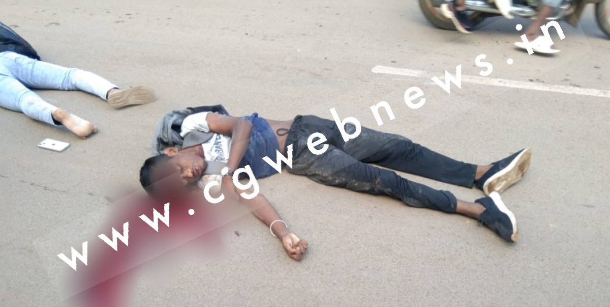 सक्ती शहर में बड़ा सड़क हादसा , तेज रफ्तार बाईक से गिरे दो छात्र , एक कि हालात नाजुक