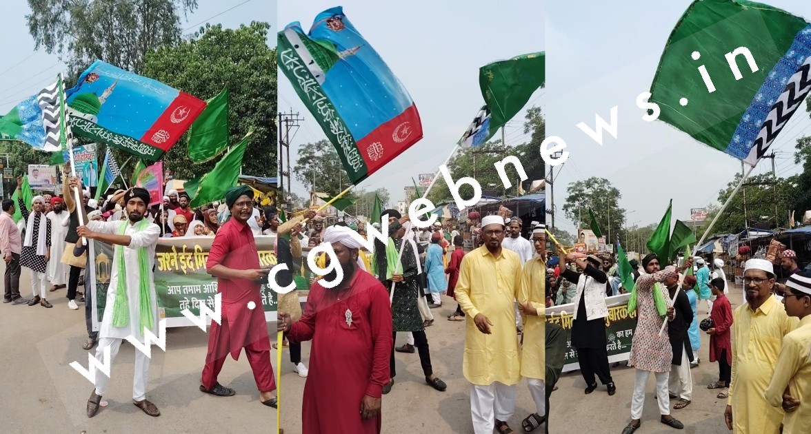 सक्ती - जश्न-ए-ईद मिलादुन्नबी के मौके पर शहर में निकाली गई जुलुस-ए-मोहम्मदी 