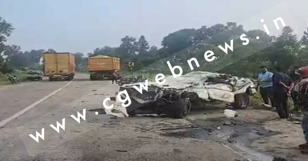 छत्तीसगढ़ - तेज रफ्तार ट्रेलर और बलेरो में जबरजस्त टक्कर , हादसे में दो सगे भाइयों की मौके पर ही मौत