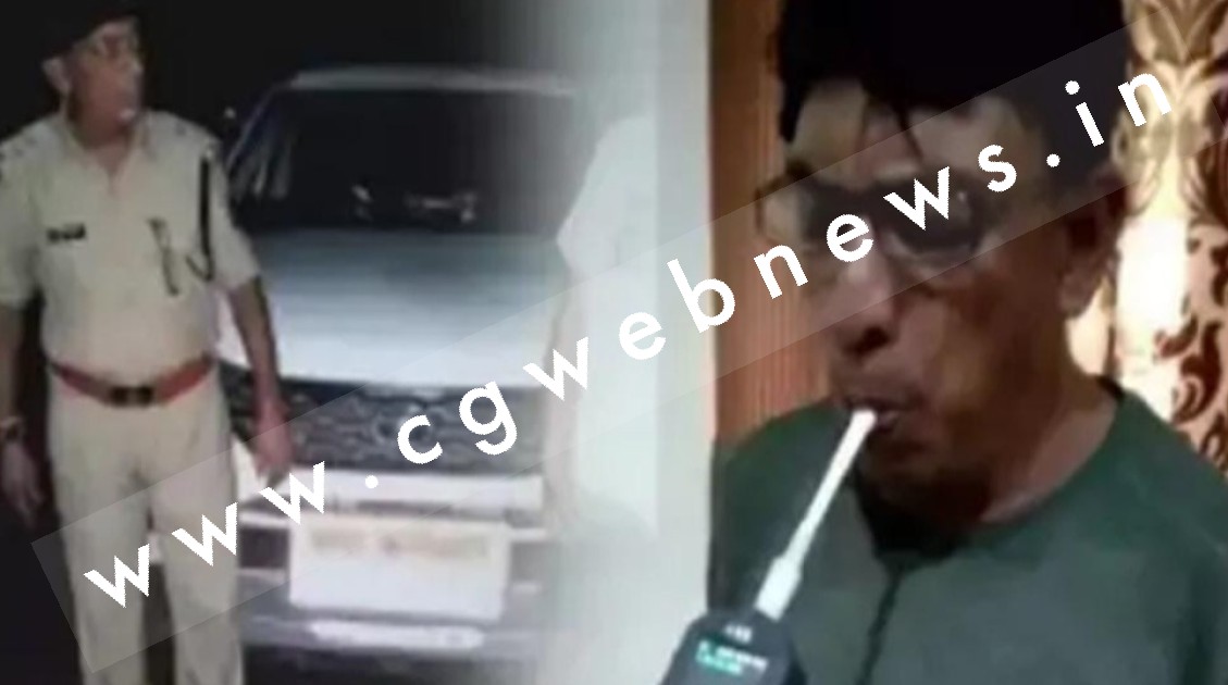 छत्तीसगढ़ - शराब के नशे में टुन्न होकर भाजपा की परिवर्तन यात्रा में ड्यूटी करना TI को पड़ा भारी