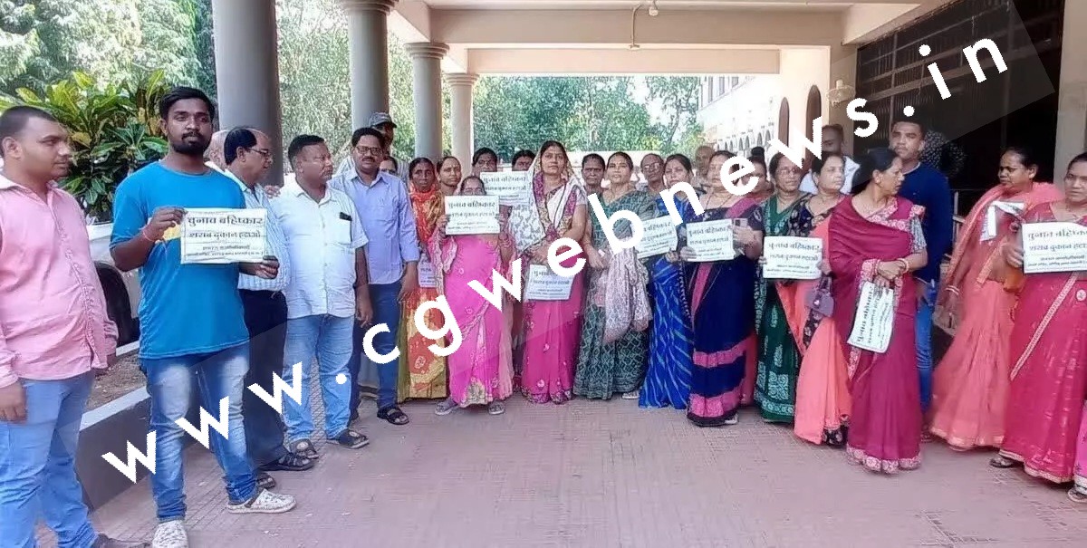 छत्तीसगढ़ - शराब दुकानों का विरोध शुरू , शराब ठेके बंद नही होने पर चुनाव बहिष्कार की चेतावनी