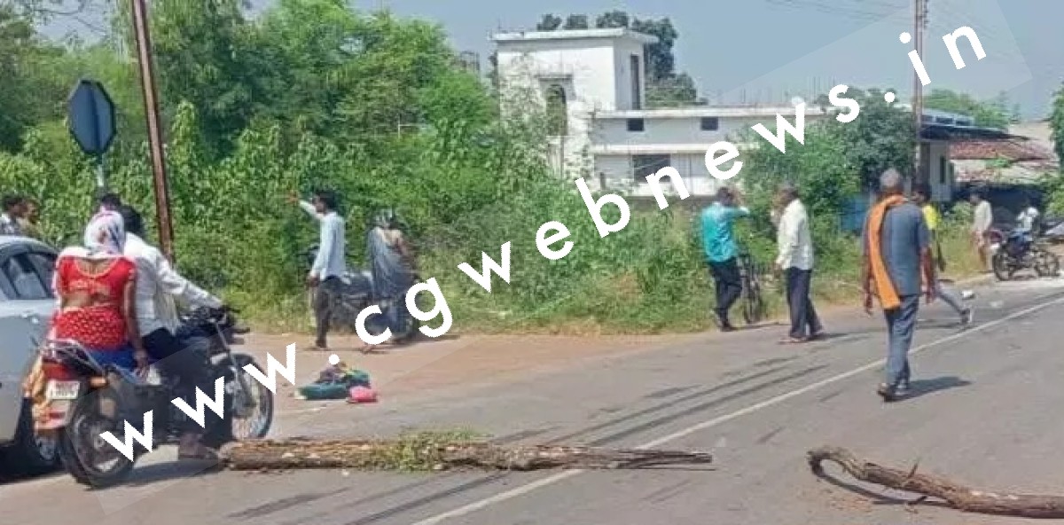 छत्तीसगढ़ - अज्ञात वाहन ने बाईक सवार पिता-पुत्री को मारी टक्कर , हादसे में दोनो की मौके पर ही मौत