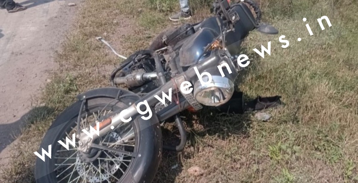 जांजगीर चाम्पा - NH-49 में बड़ा सड़क हादसा , ट्रेलर की टक्कर से बुलेट सवार आरक्षक की मौके पर ही मौत