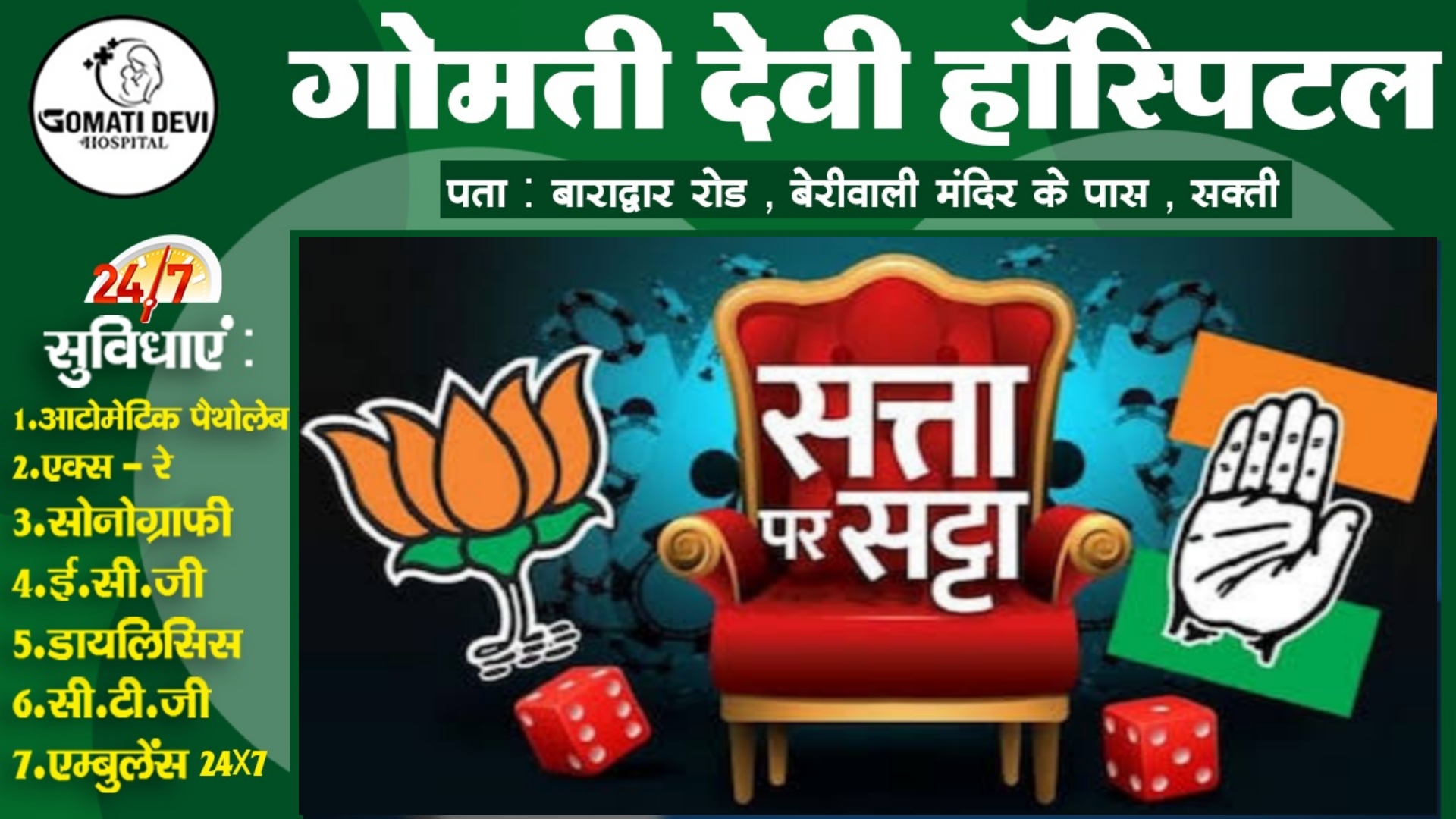 छत्तीसगढ़ - सत्ता पर सट्टा , सट्टा बाजार में भाजपा पर 01 रुपये 15 पैसा तो कांग्रेस पर 55 पैसे का भाव